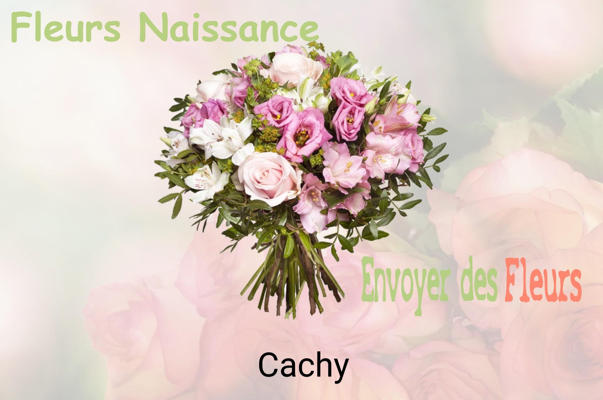 Bouquet de fleurs de naissance livré à Cachy